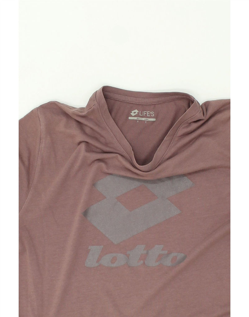 LOTTO Womens Graphic T-Shirt Top UK 8 Small Grey | Vintage Lotto | Thrift | Second-Hand Lotto | Used Clothing | Messina Hembry 