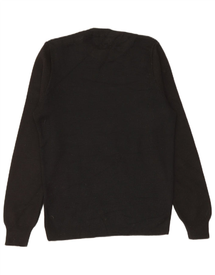 Zara Mens Crew Neck Jumper Sweater Medium Black