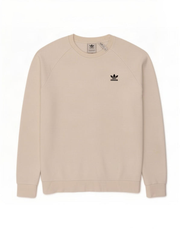 Adidas Mens Sweatshirt Jumper Medium White Cotton