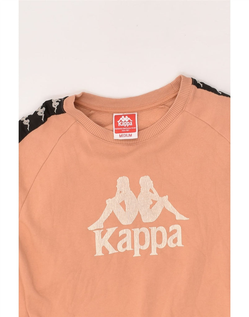 KAPPA Mens Graphic Sweatshirt Jumper Medium Beige Cotton | Vintage Kappa | Thrift | Second-Hand Kappa | Used Clothing | Messina Hembry 