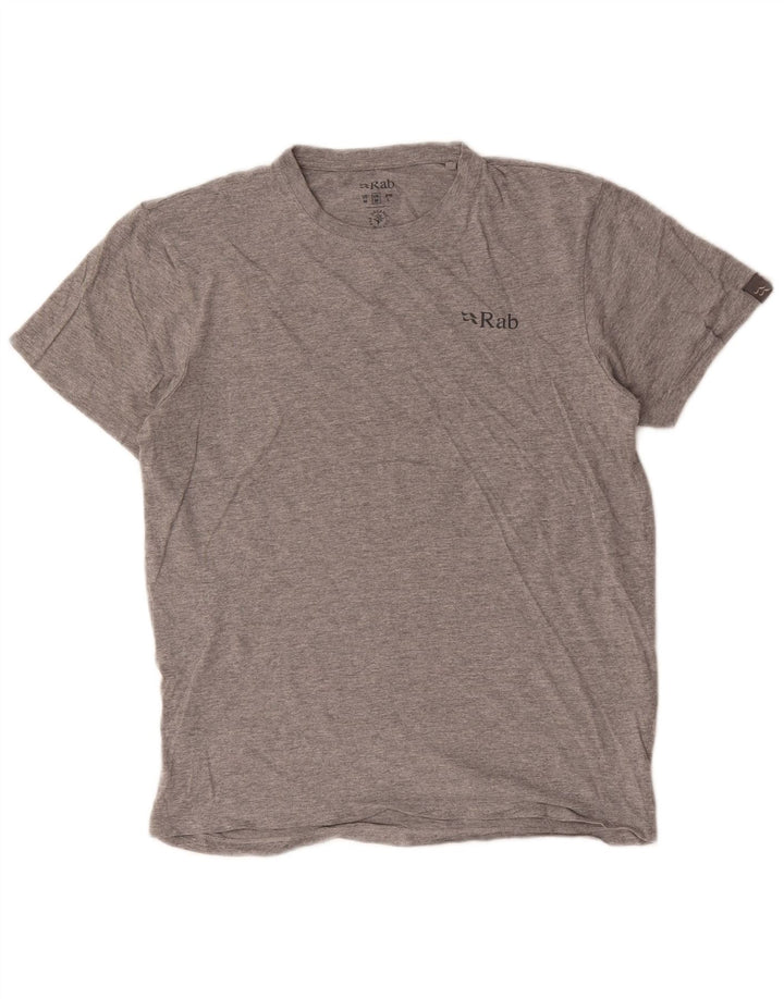 Rab Mens Graphic T-Shirt Top Medium Grey