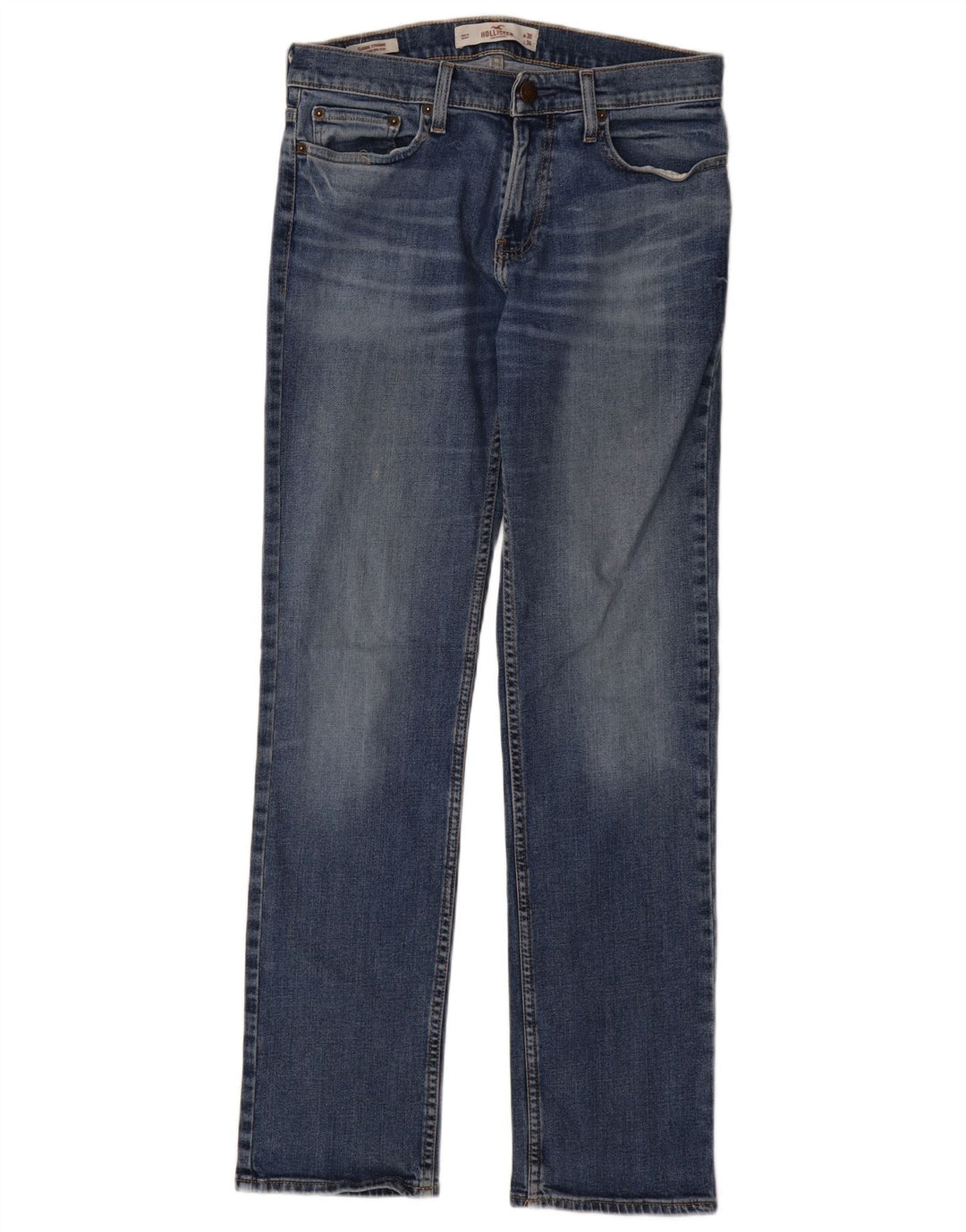HOLLISTER Womens Straight Jeans W30 L32 Blue Cotton