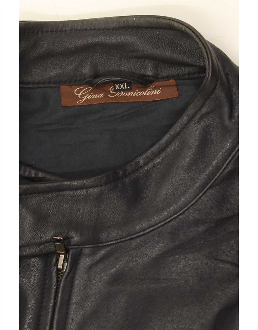 Vintage Mens Leather Jacket UK 44 2XL Black