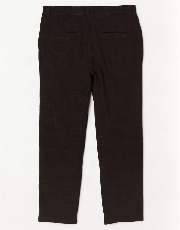 Jack & Jones Mens Tapered Chino Trousers W32 L26 Black Check