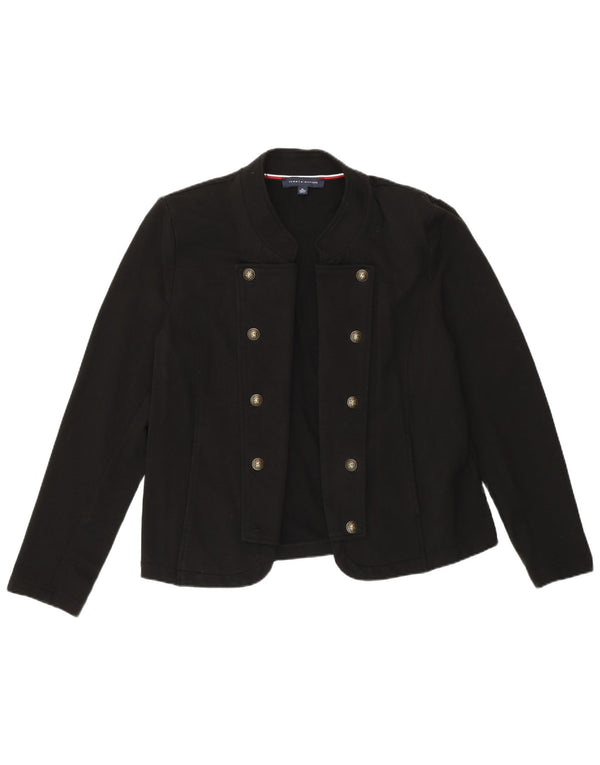 Tommy Hilfiger Womens Cardigan Top UK 18 XL Black Cotton
