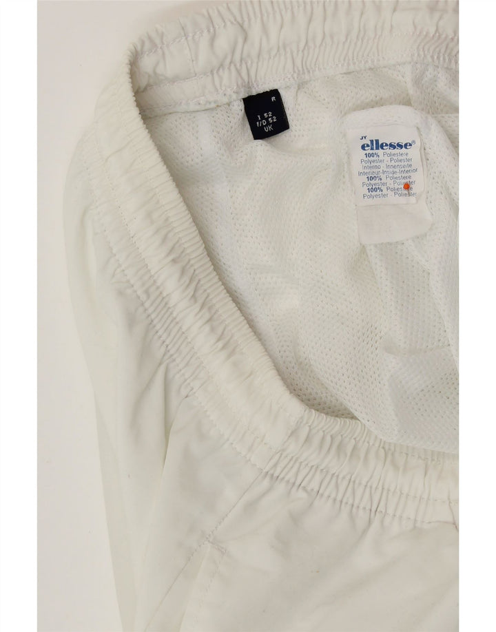 ELLESSE Mens Tracksuit Trousers IT 52 XL  White Polyester