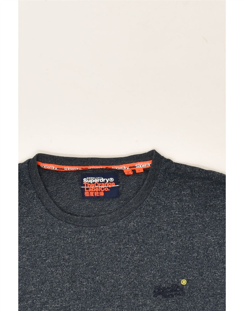 SUPERDRY Mens T-Shirt Top Large Navy Blue Cotton | Vintage Superdry | Thrift | Second-Hand Superdry | Used Clothing | Messina Hembry 