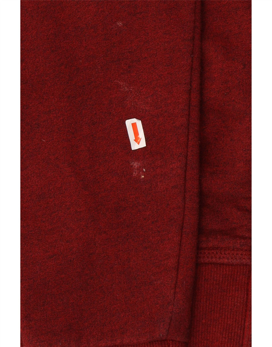 SUPERDRY Mens Zip Hoodie Sweater Small Red Flecked Cotton