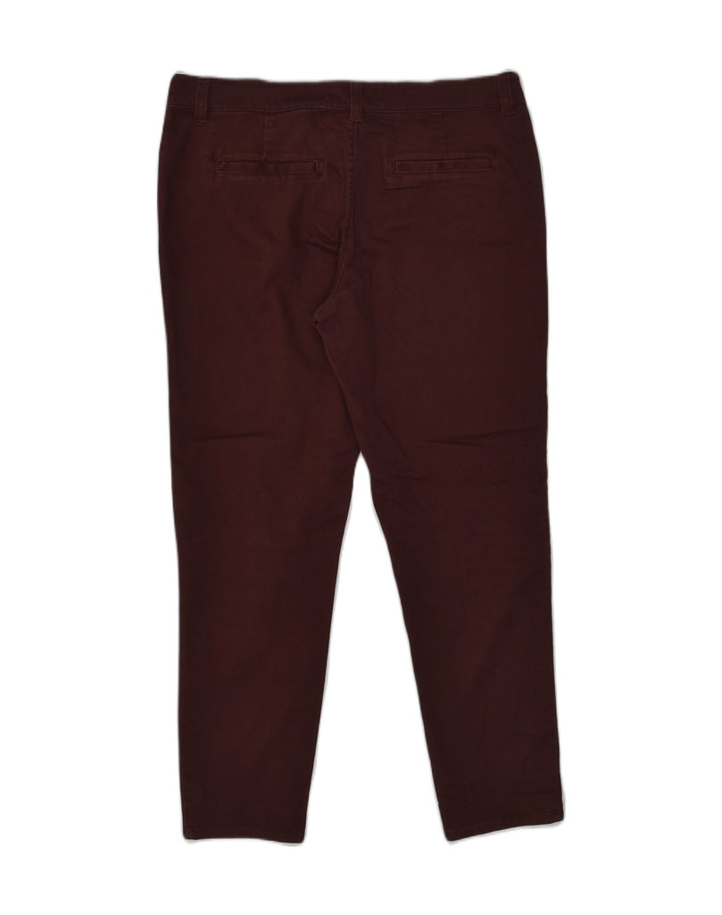 FAT FACE Womens Slim Chino Trousers US 12 Large W34 L27 Burgundy Cotton | Vintage Fat Face | Thrift | Second-Hand Fat Face | Used Clothing | Messina Hembry 