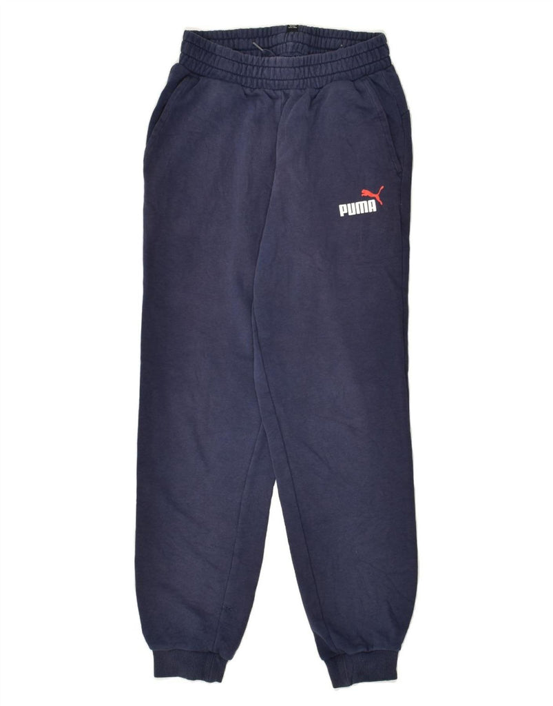 PUMA Boys Tracksuit Trousers Joggers 13-14 Years Navy Blue | Vintage Puma | Thrift | Second-Hand Puma | Used Clothing | Messina Hembry 