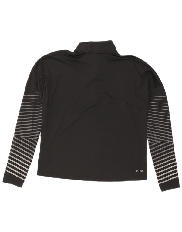 Nike Womens Dri Fit Oversized Pullover Tracksuit Top UK 14 Medium Black