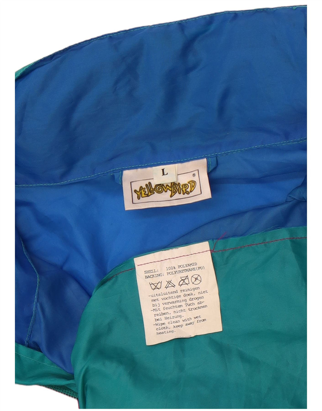 Vintage Mens Rain Jacket UK 40 Large Multicoloured Colourblock Polyamide