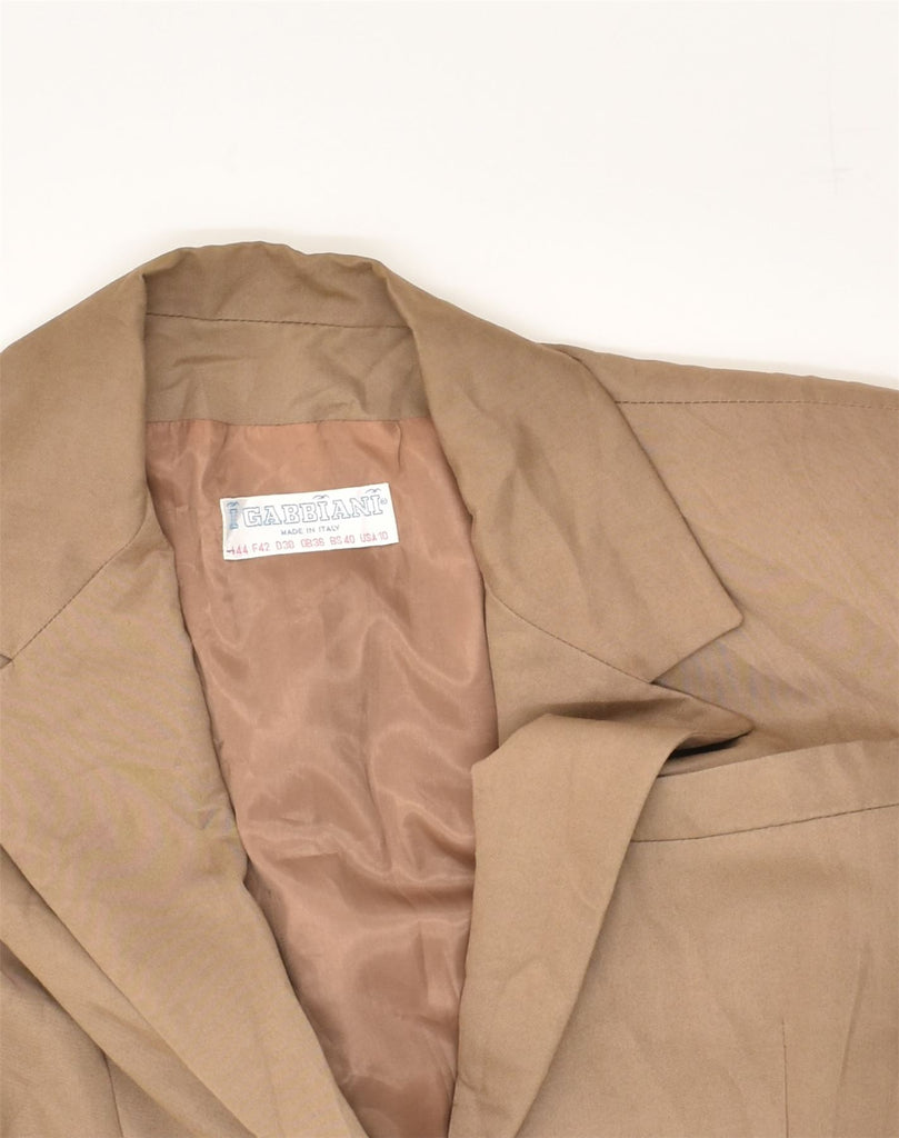 I GABBIANI Womens 1 Button Blazer Jacket IT 44 Medium Brown Viscose | Vintage I Gabbiani | Thrift | Second-Hand I Gabbiani | Used Clothing | Messina Hembry 