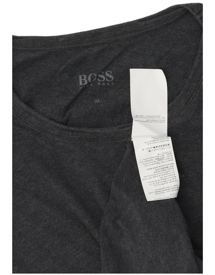 Hugo Boss Mens T-Shirt Top XL Grey Cotton