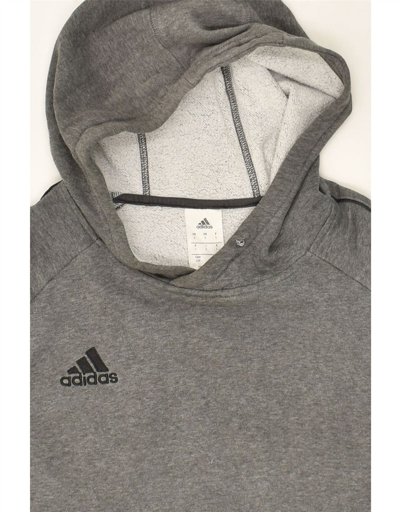 ADIDAS Mens Hoodie Jumper Large Grey Cotton | Vintage Adidas | Thrift | Second-Hand Adidas | Used Clothing | Messina Hembry 