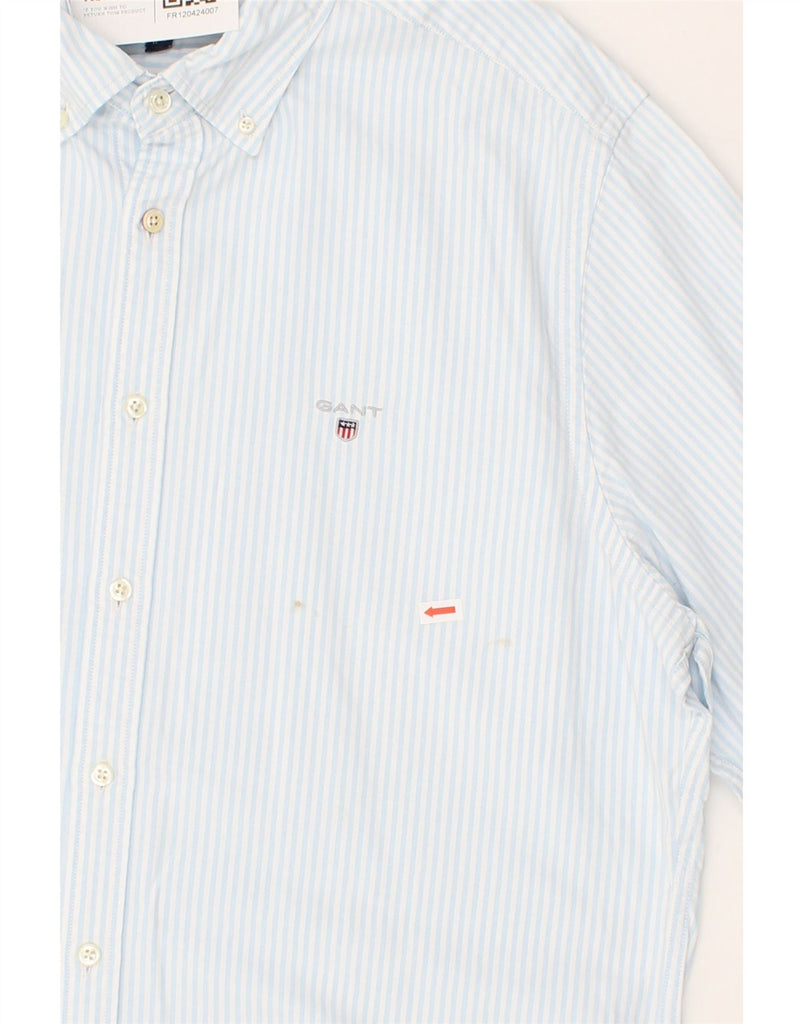 GANT Mens Shirt Size 43 44 17 1/2 XL Blue Pinstripe Cotton | Vintage Gant | Thrift | Second-Hand Gant | Used Clothing | Messina Hembry 