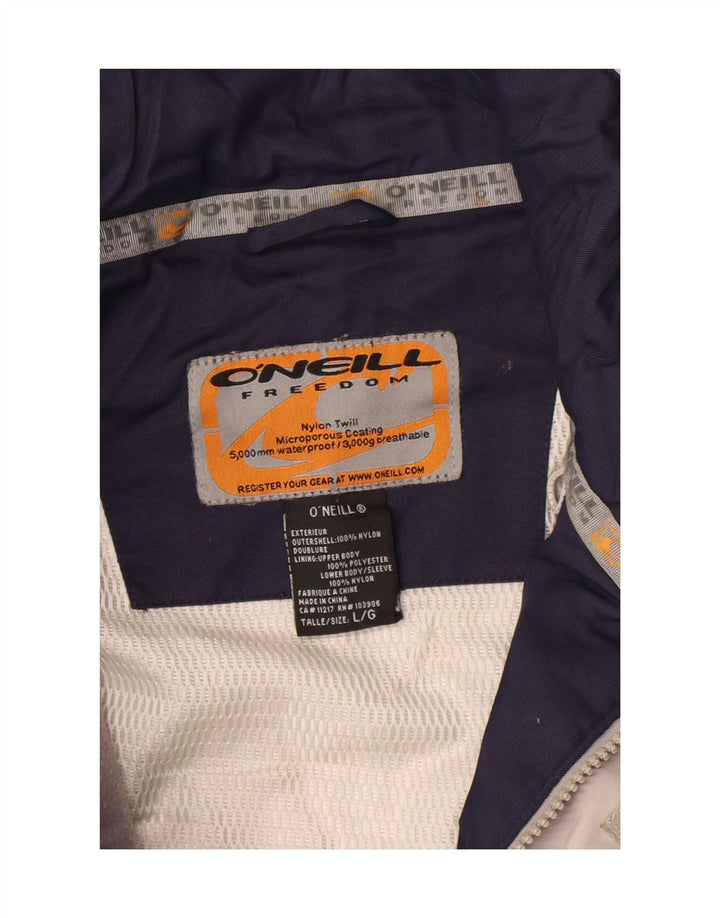 O'Neill Mens Rain Jacket UK 40 Large Blue Colourblock Polyester