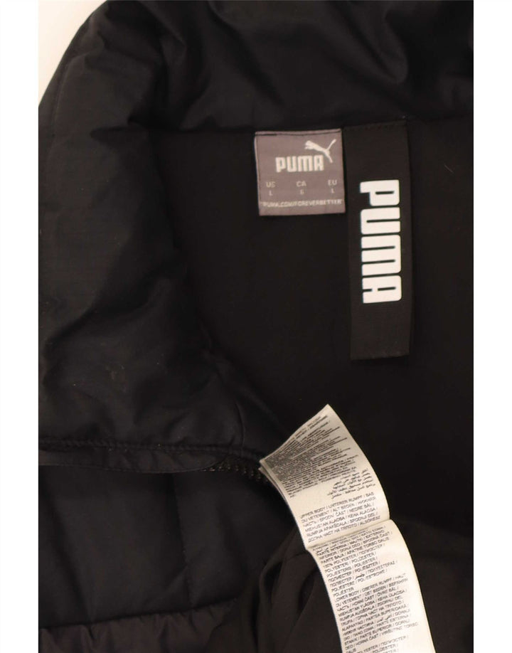 Puma Mens Graphic Padded Jacket UK 40 Large Black Polyester