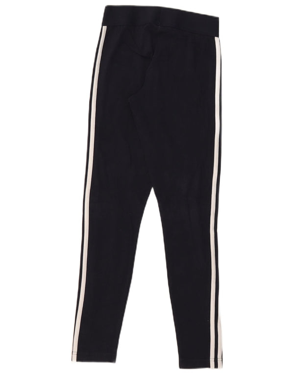 Adidas Womens Leggings UK 8/10 Small  Navy Blue Cotton