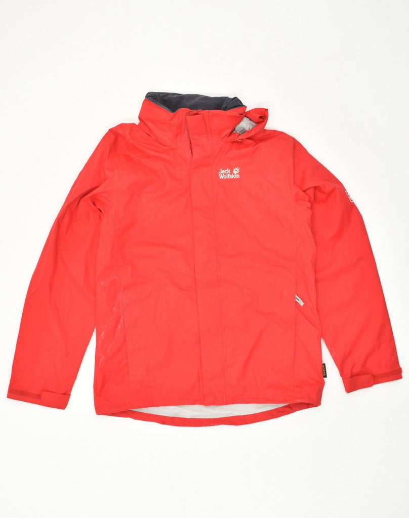 JACK WOLFSKIN Mens Hooded Rain Jacket UK 34 XS Red Polyester | Vintage Jack Wolfskin | Thrift | Second-Hand Jack Wolfskin | Used Clothing | Messina Hembry 