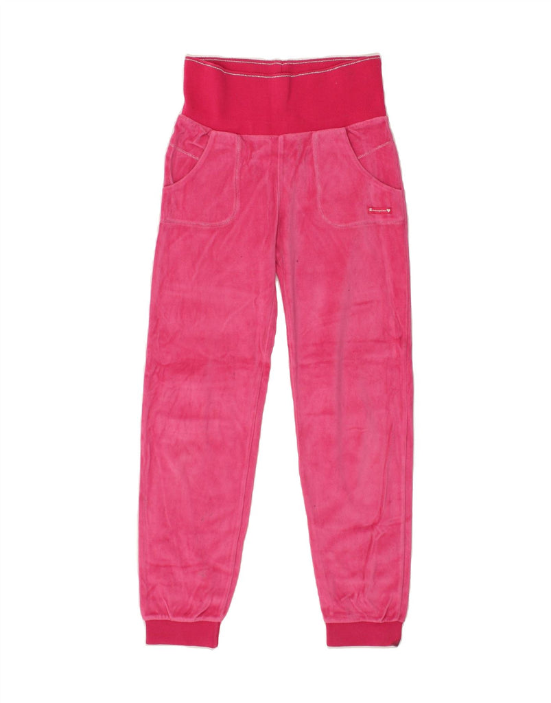 CHAMPION Girls Tracksuit Trousers Joggers 11-12 Years Large Pink Cotton | Vintage Champion | Thrift | Second-Hand Champion | Used Clothing | Messina Hembry 