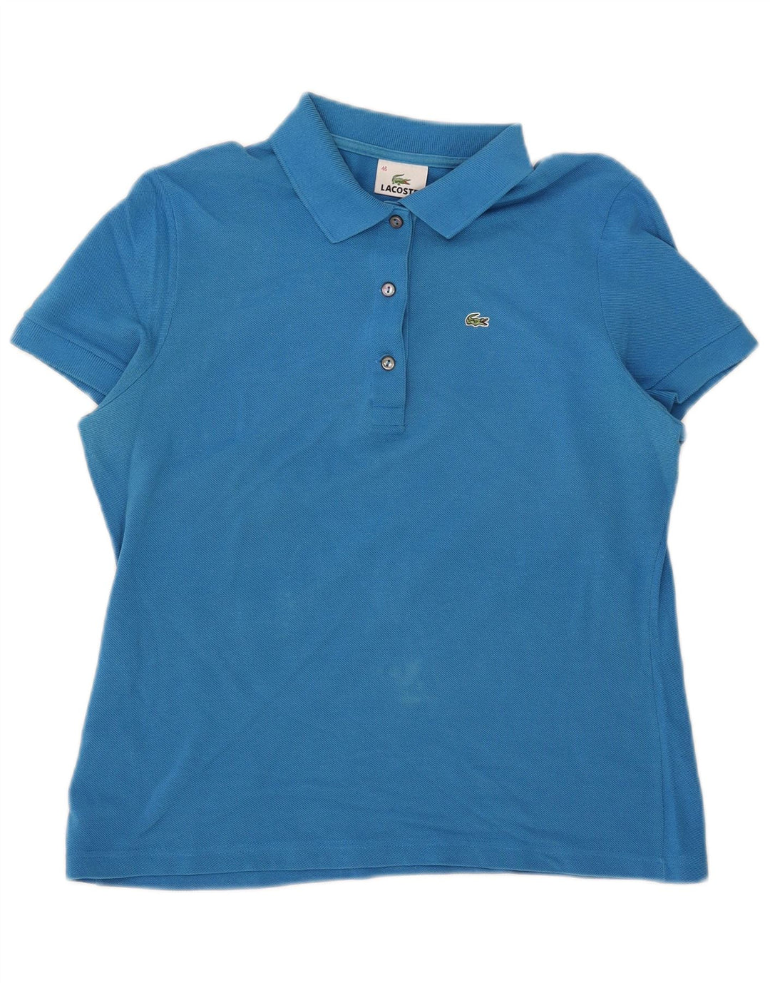 Lacoste Womens Polo Shirt Size 46 XL Blue Cotton