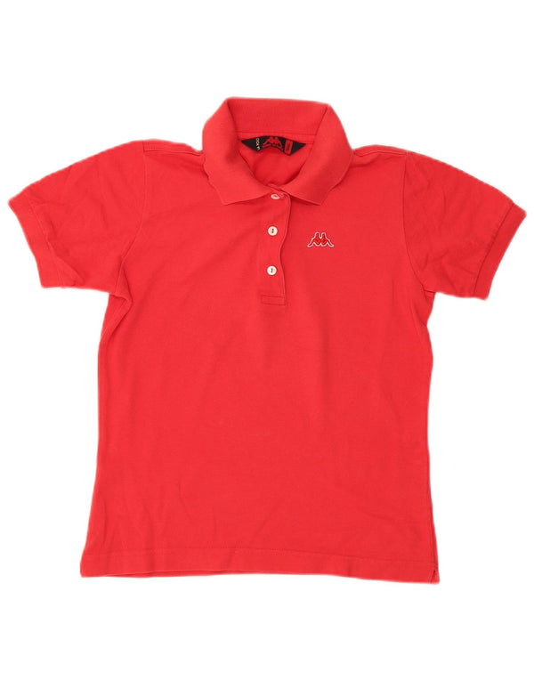 Kappa Womens Polo Shirt UK 10 Small Red Cotton