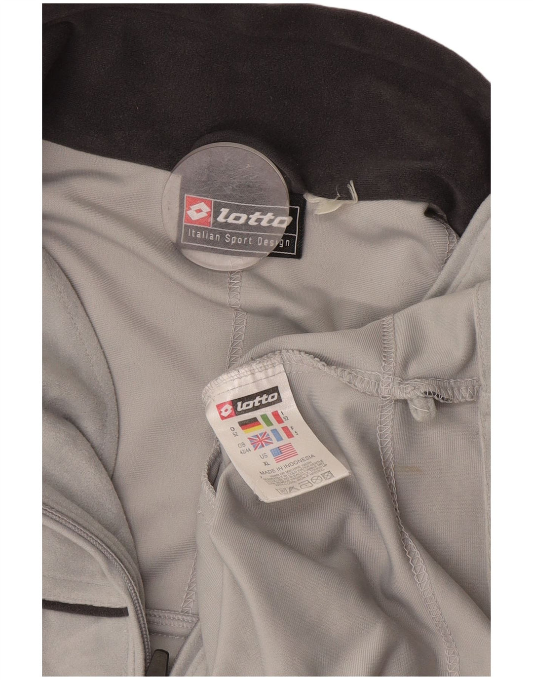 Lotto Mens Tracksuit Top Jacket UK 42/44 XL Grey Polyester