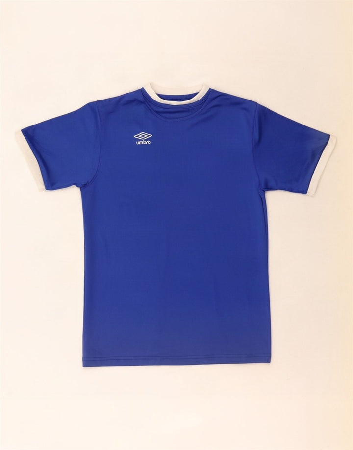 Umbro Mens T-Shirt Top Small Blue Polyester