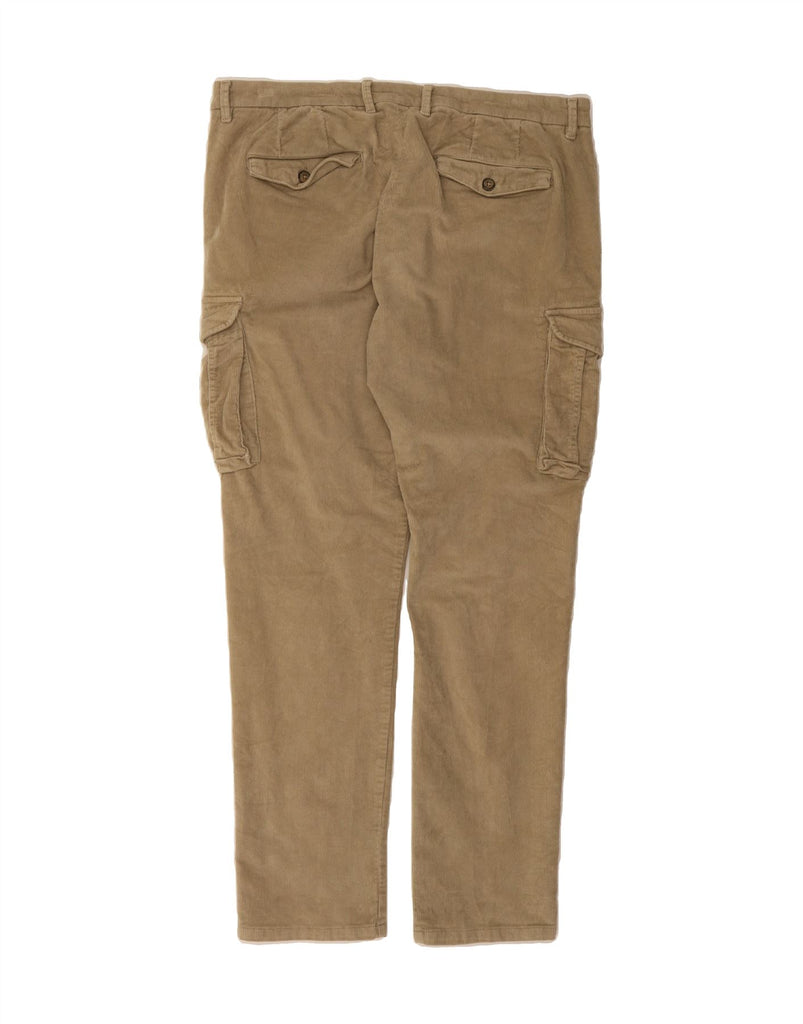 OVS Mens Regular Fit Cargo Corduroy Trousers IT 56 3XL W40 L33 Beige Vintage OVS and Second-Hand OVS from Messina Hembry 