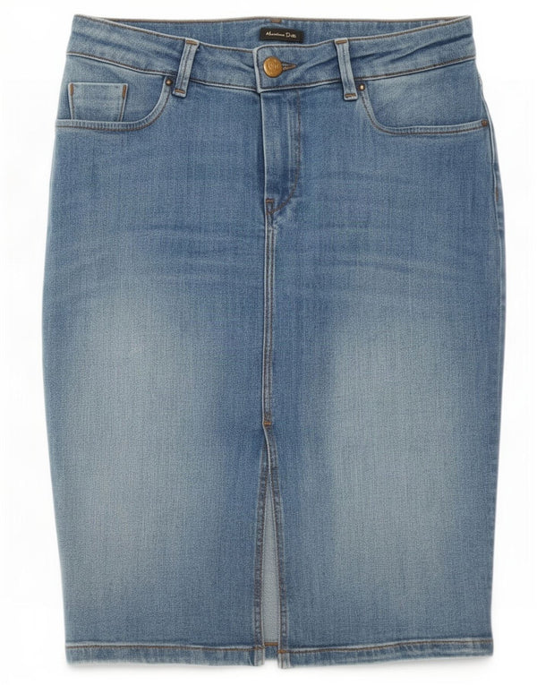 Massimo Dutti Womens Denim Skirt EU 38 Small W28 Blue