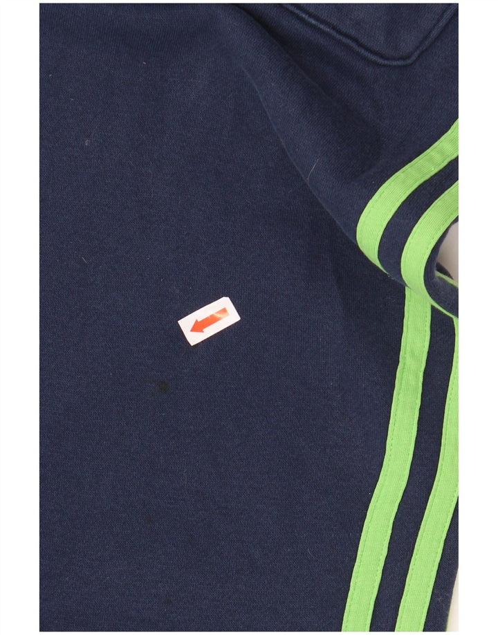 ADIDAS Mens Graphic Tracksuit Trousers Joggers Small  Navy Blue Cotton