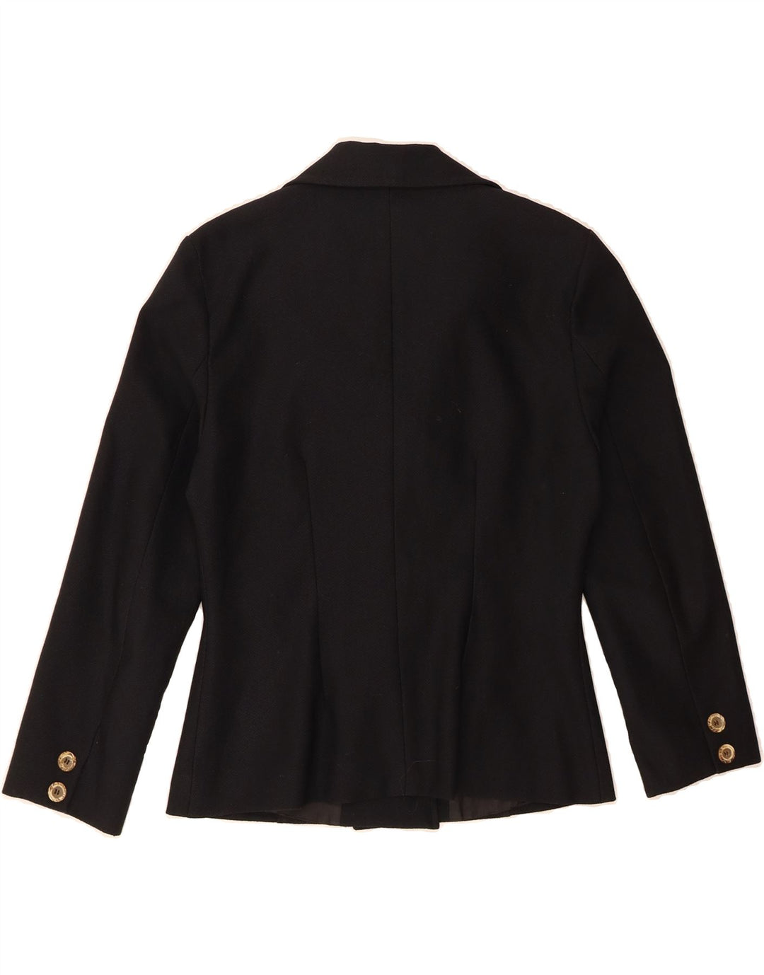 VINTAGE Womens Double Breasted Blazer Jacket IT 42 Medium Black Vintage Vintage and Second-Hand Vintage from Messina Hembry 