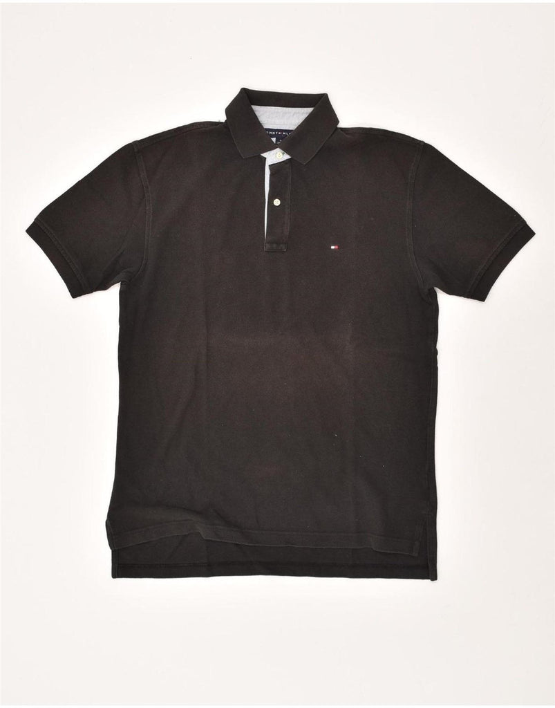 TOMMY HILFIGER Mens Polo Shirt Medium Black | Vintage Tommy Hilfiger | Thrift | Second-Hand Tommy Hilfiger | Used Clothing | Messina Hembry 