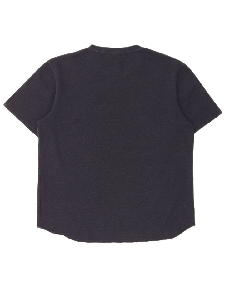 Zara Mens T-Shirt Top Medium Navy Blue Cotton