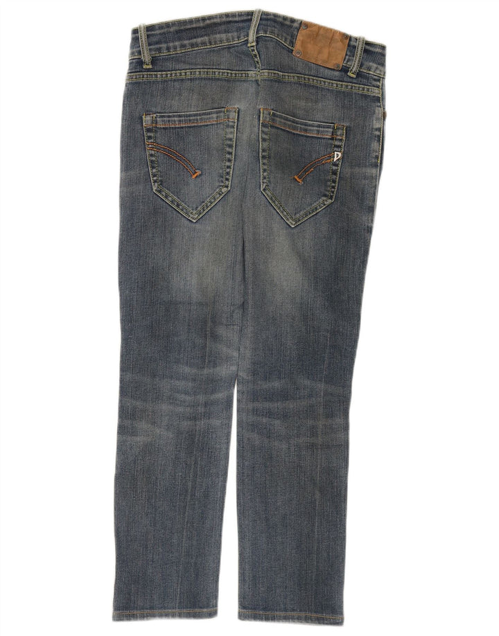 Dondup Womens Straight Jeans W29 L28 Blue Cotton
