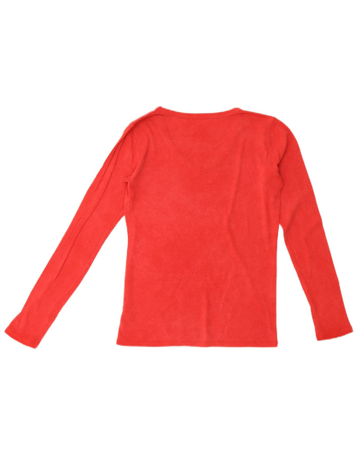 Gap Womens Top Long Sleeve UK 10 Small Red Cotton