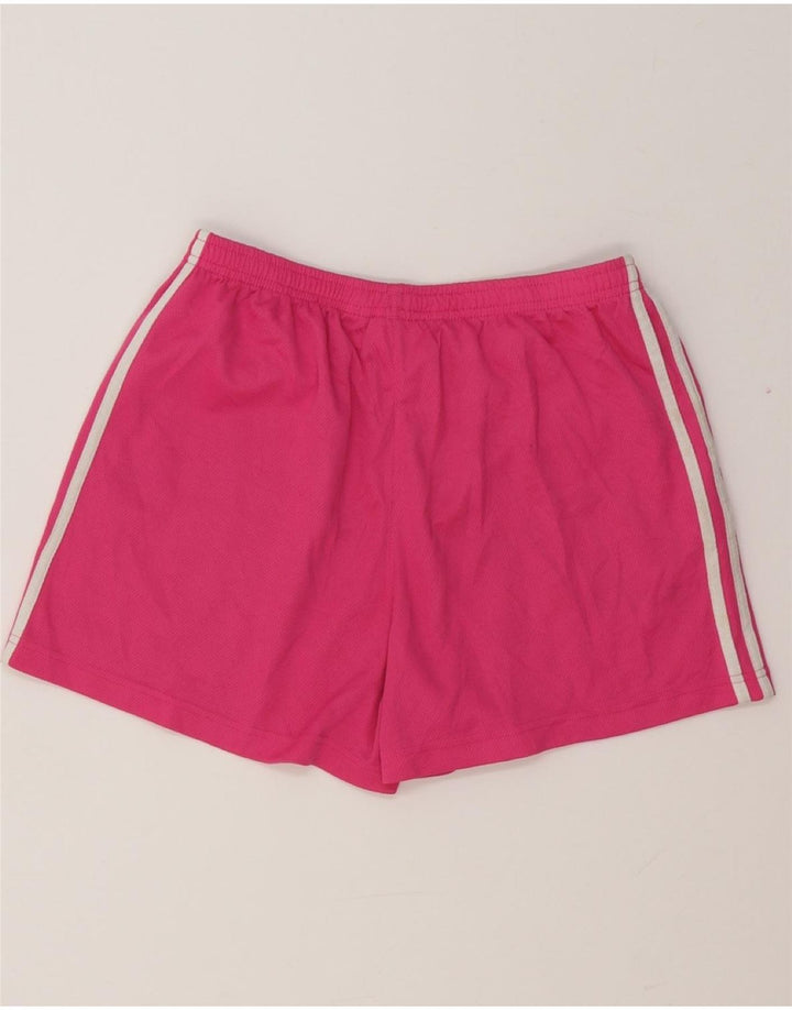 ADIDAS Womens Sport Shorts UK 14 Medium Pink Polyester