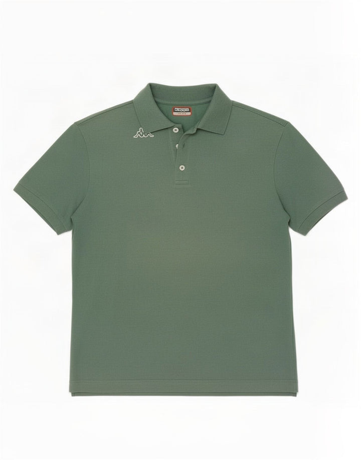 Kappa Mens Graphic Polo Shirt Large Green