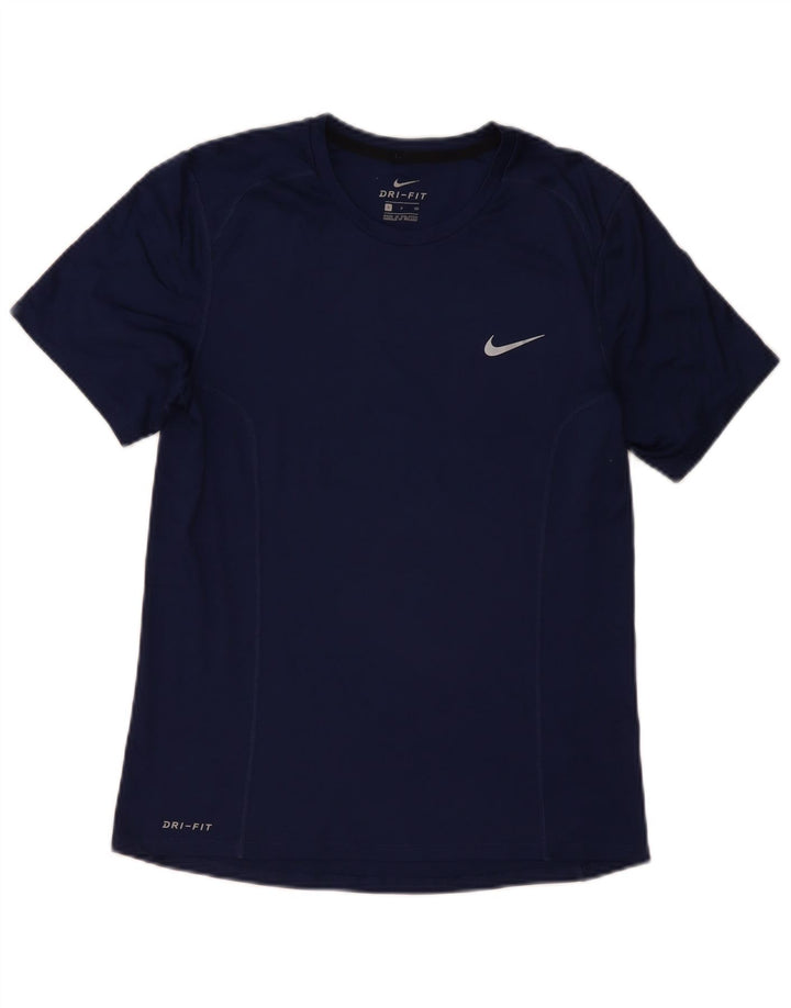NIKE Mens Dri Fit T-Shirt Top Small Navy Blue