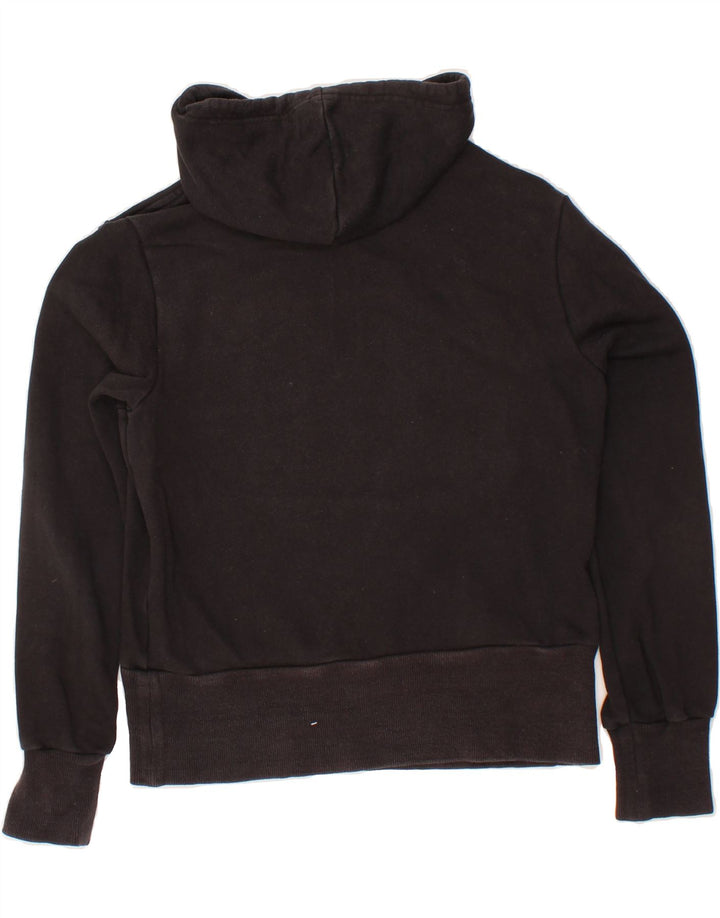 ADIDAS Womens Graphic Hoodie Jumper EU 40 Medium Black Cotton Vintage Adidas and Second-Hand Adidas from Messina Hembry 