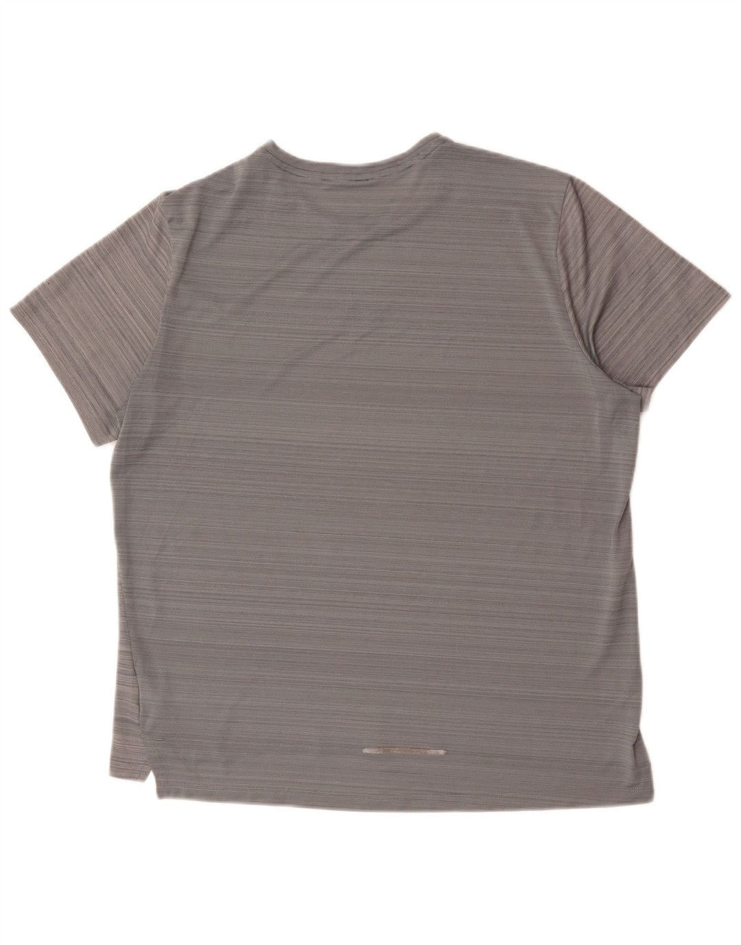 Nike Mens Dri Fit T-Shirt Top Large Grey Pinstripe Polyester