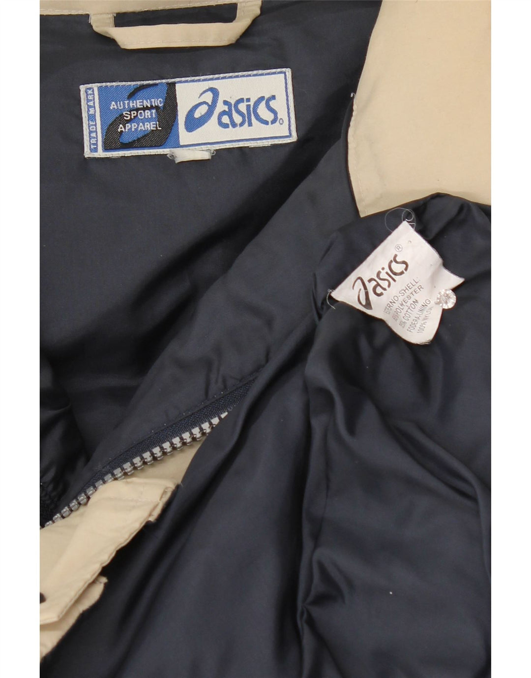 Asics Mens Padded Gilet UK 42 XL Beige Polyester