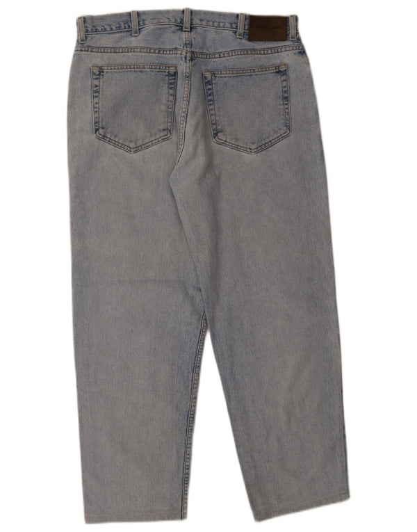 Calvin Klein Mens Straight Jeans W36 L27 Blue Cotton