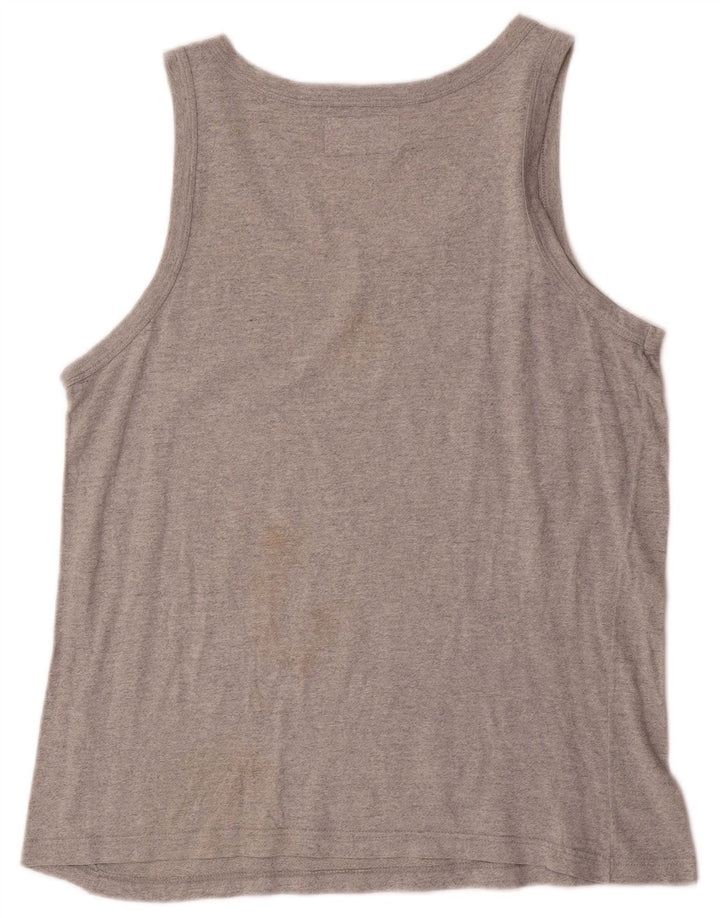Brugi Mens Vest Top Large Grey Cotton