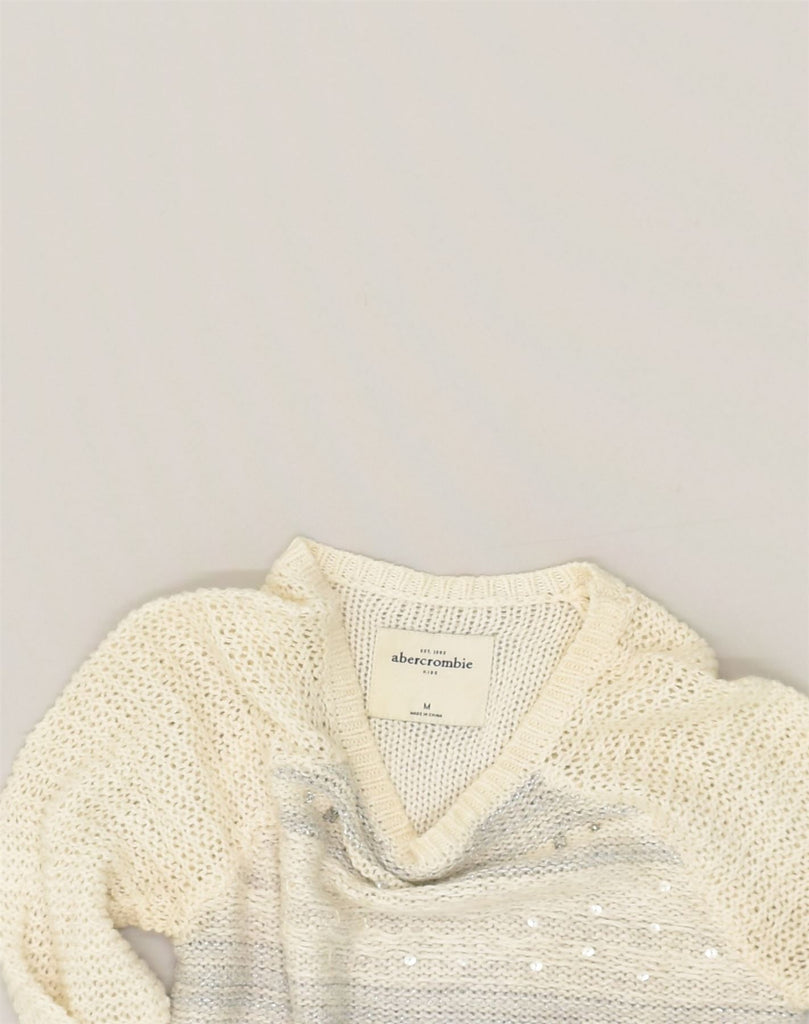 ABERCROMBIE & FITCH Boys Crew Neck Jumper Sweater 9-10 Years Medium Beige | Vintage Abercrombie & Fitch | Thrift | Second-Hand Abercrombie & Fitch | Used Clothing | Messina Hembry 