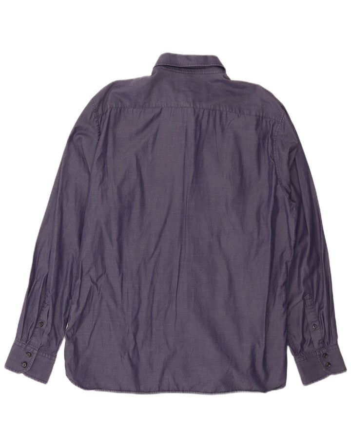 TED BAKER Mens Shirt Size 17 XL Purple Cotton