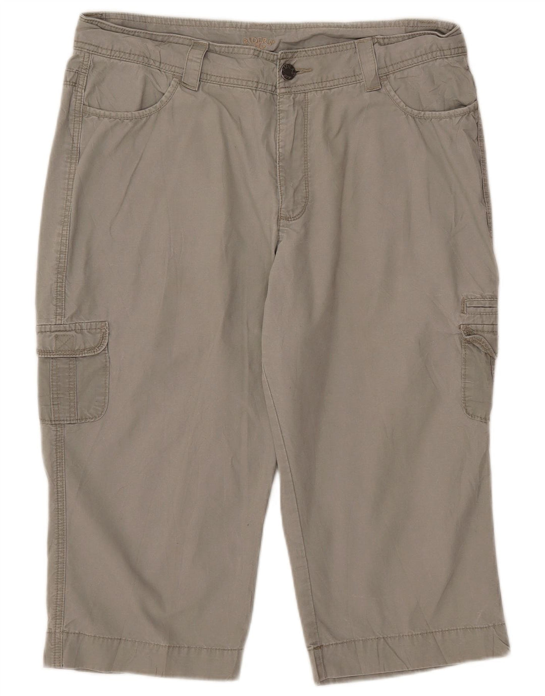 Lee Womens Raiders Cargo Shorts US 16 2XL W34  Grey Cotton