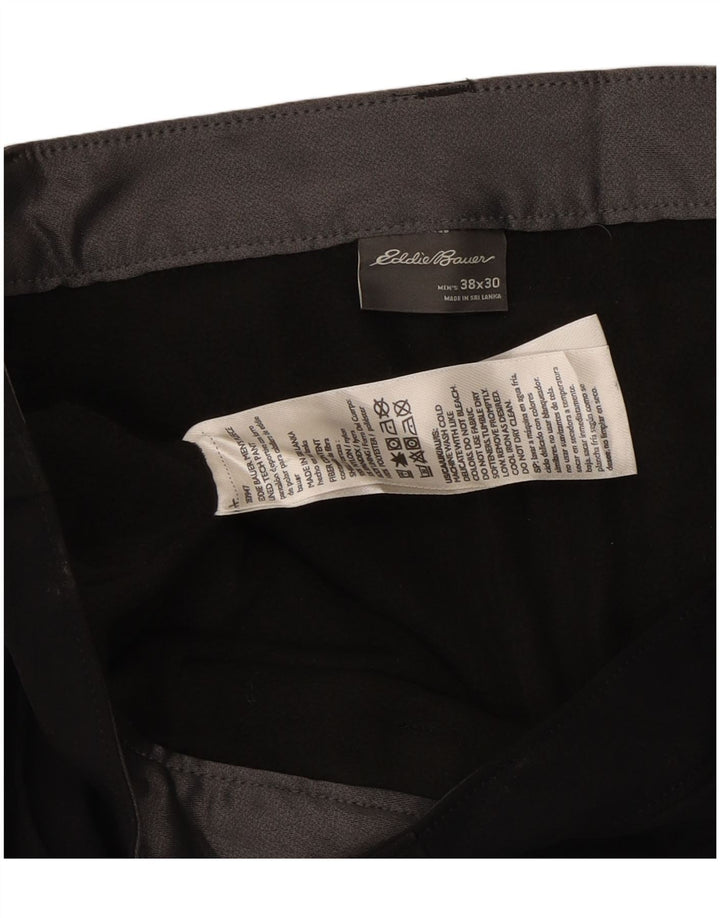 EDDIE BAUER Mens Straight Cargo Trousers W38 L30  Black Nylon