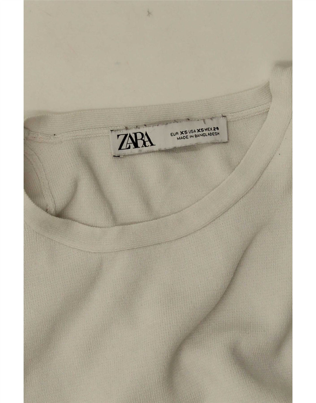 Zara Womens Crop Vest Top UK 4 XS White